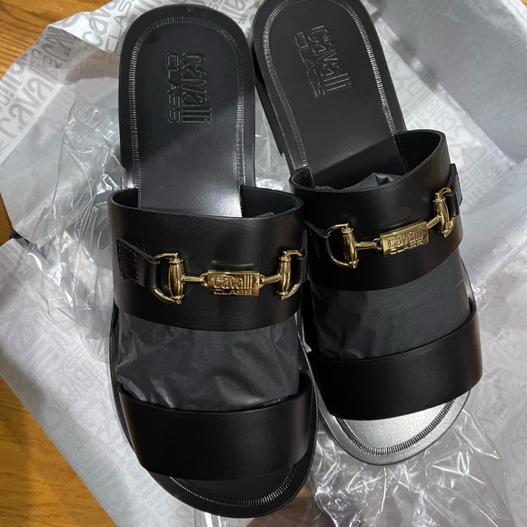 Cavalli Class Other - Brand New Cavalli Class Two Band Slides Blk Sz 10.5 (43 1/2)